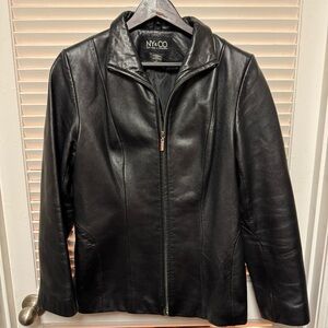 New York & Company black leather jacket Large